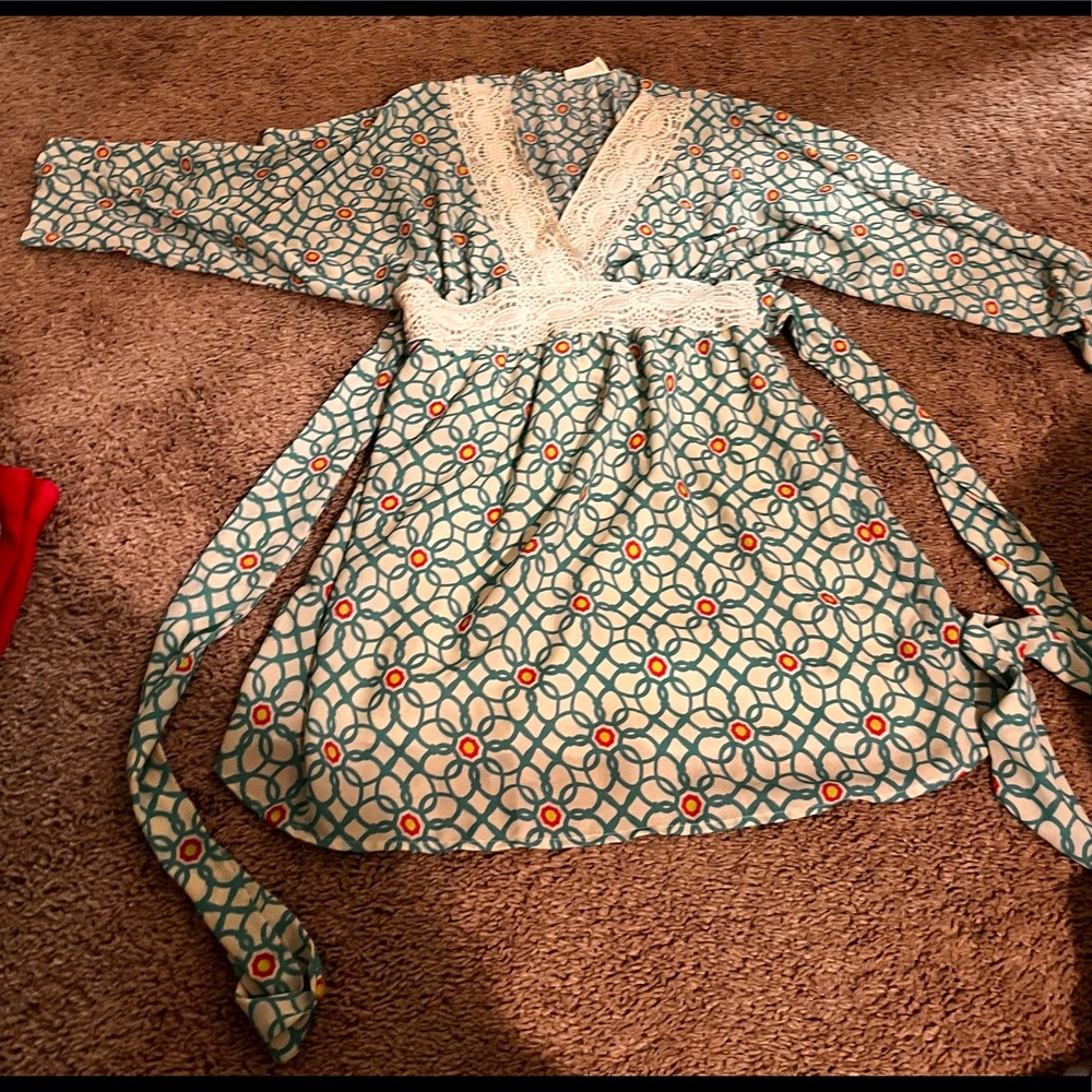 Boho blu dress. Perfect for a wedding, baby shower, etc.